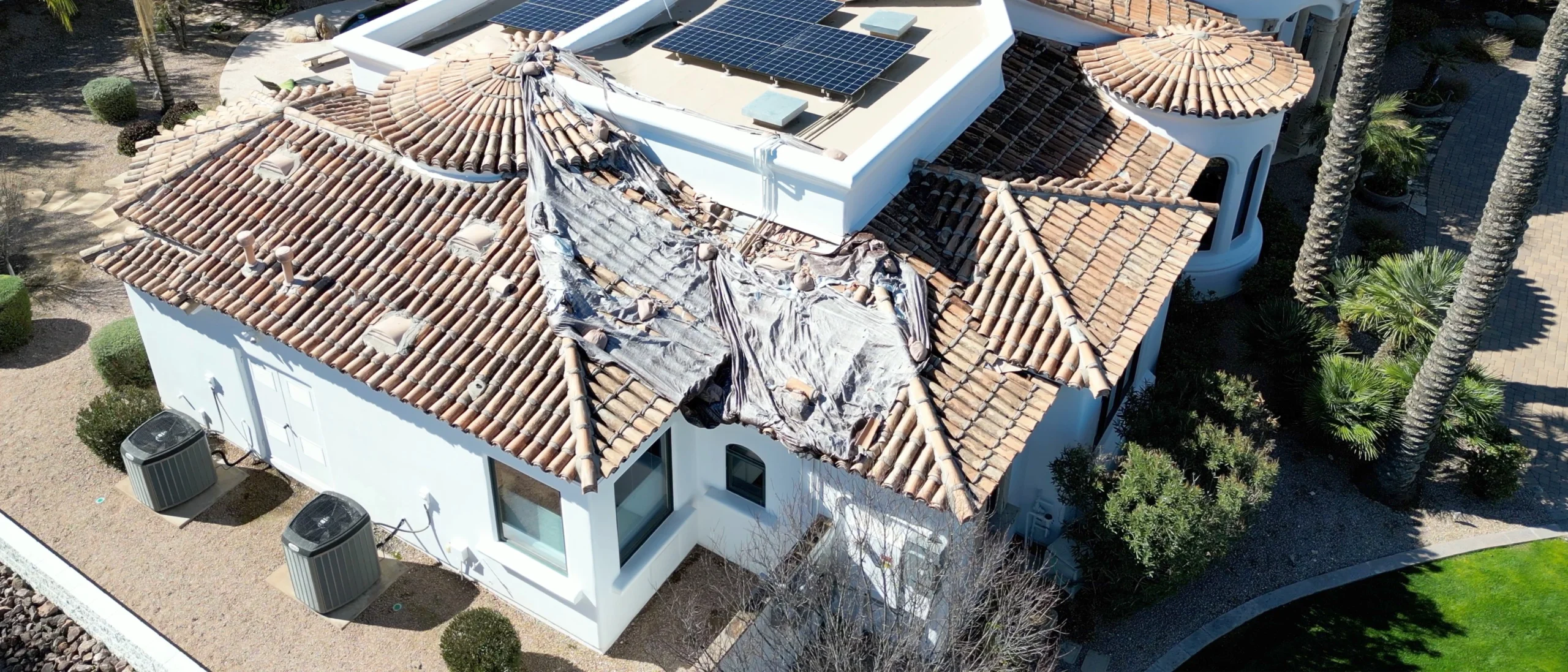 Storm Damage Clay Tile Roof Insurance Process By AZ Roofing Company